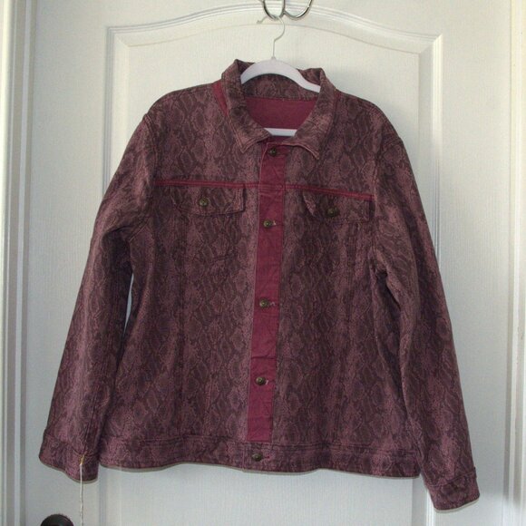 DG2 by Diane Gilman Women's Denim Jacket Reversible size 2X - Picture 4 of 11